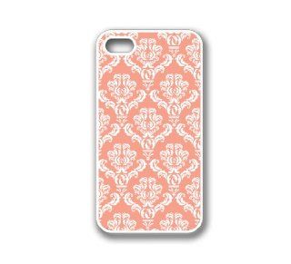 iPhone 4 Case White Silicone Case Protective iPhone 4/4s Case Coral Damask Cell Phones & Accessories