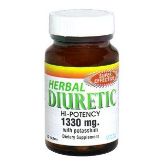 Vitol Herbal Diuretic Tablets with Potassium, Hi Potency, 1330 mg, 30 Count Bottles (Pack of 4) Health & Personal Care