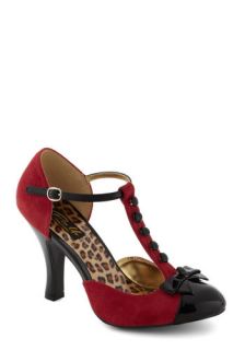Follow Suit Heel in Crimson  Mod Retro Vintage Heels