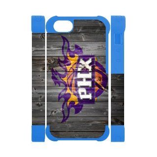 Nice Wood Pattern NBA Phoenix Suns Logo 3D Polymer Covers Cases Accessories for Apple iPhone 5 Cell Phones & Accessories