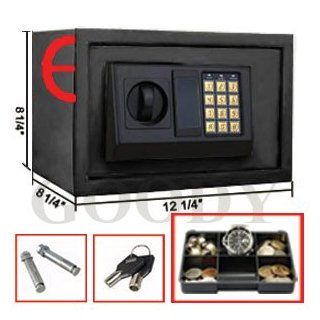 Electronic Digital Safe for Home Office  12x8x8  Gun Safes And Cabinets  Sports & Outdoors