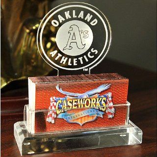 Caseworks Oakland Athletics Team Logo Business Card Holder  Sporting Goods  Sports & Outdoors