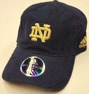 Notre Dame Fighting Irish Adidas Sideline Navy Coach Hat Cap Adjustable  Sports Fan Baseball Caps  Sports & Outdoors