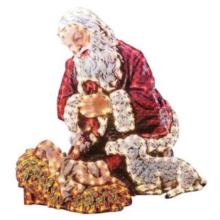 Kneeling Santa Lighted Yard Art   Multicolor (48)