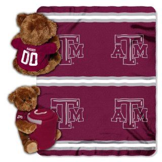 NCAA Texas A&M Aggies Mascot Bear Pillow and Throw Combo  Sports Fan Throw Pillows  Sports & Outdoors