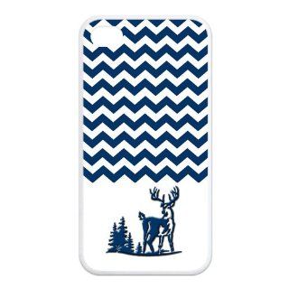 Popular colorful chevron waves with browning buck and doe longly deer logo TPU case for Iphone 4/4S Cell Phones & Accessories