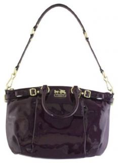 Coach Madison Patent Leather Sophia Convertiable Satchel Bag Purse Tote 18613 Plum Clothing
