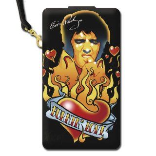 Licensed Elvis Black Universal Cellphone Pouch Elvis Singing Above a Flaming Heart Includes Belt Clip Cell Phones & Accessories
