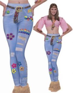 Hippie Graphic Jean Leggings Clothing