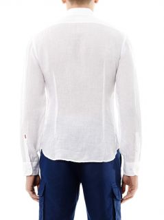 Pleated bib linen shirt  120% Lino
