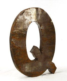 Shop Industrial Rustic Metal Large Letter Q 36"H at the  Home Dcor Store. Find the latest styles with the lowest prices from Kathy Kuo Home