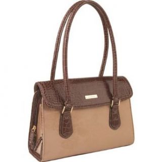 Liz Claiborne Handbags Get Organized Flap Satchel (Biscuit) Clothing