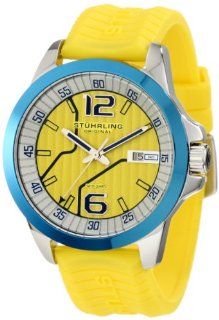 Stuhrling Original Men's 219B.3316G18 Octane Concorso D'Italiano Swiss Quartz Date Yellow Watch Watches