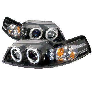 Ford Mustang Led Halo Black Projector Head Lights Automotive