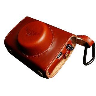 Tan Handmade Genuine Camera Full Leather Case Bag Cover for Fuji X100 & X100s (Bottom Open able)  Camera & Photo