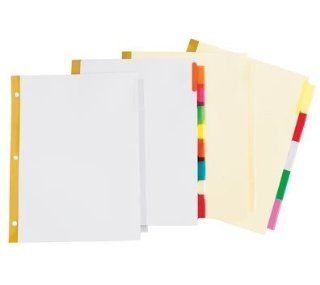 OfficeMax Insertable Dividers, 8 tab/set, Clear  Binder Index Dividers 