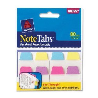 Avery Durable Repositionable Notetabs  Removable Labels 