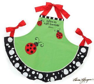 Mothers Are a Gift From Above James 117 Ladybug Kitchen Apron Green  
