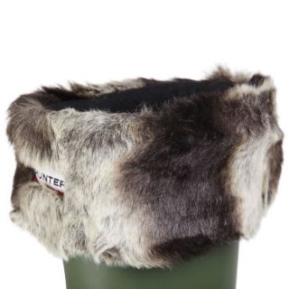 Hunter Womens Soft Furry Cuff Welly Socks   Chinchilla Grey      Clothing