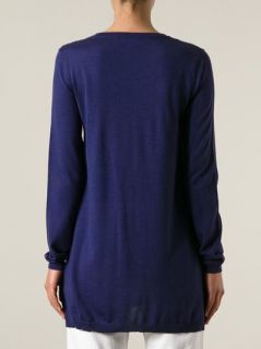 Valentino Lace Panel Long Sweater