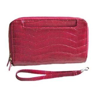 Red RFID Wallet for Women with Wristlet Strap Also Fits Touch Screen & Blackberry Phones Electronics