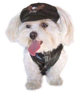 Motorcycle Dog Hat (Matching Jacket Also Available)  Pet Hats 