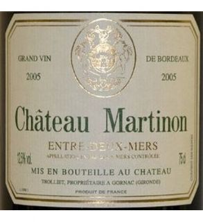 2010 Chteau Martinon   Bordeaux Entre Deux Mers Wine