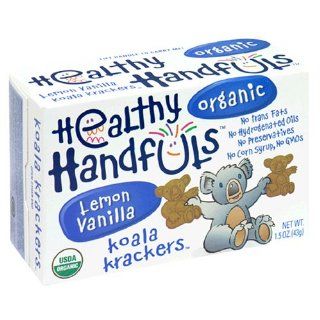 Healthy Handfuls Organic Koala Krackers, Lemon Vanilla, 1.5 Ounce Boxes (Pack of 12)  Crackers  Grocery & Gourmet Food