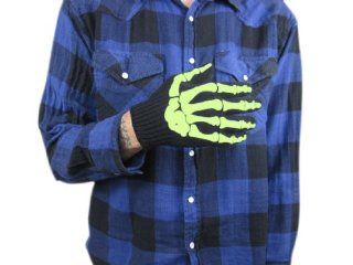 Glow in the Dark Skeleton Bone Work Gloves with Dotted Palm for Added Grip Automotive