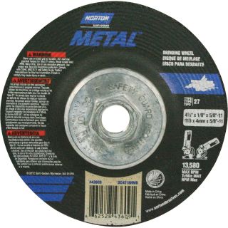Norton Metal and Masonry Grinding Wheel — 4.5in. Dia.  Grinding Wheels