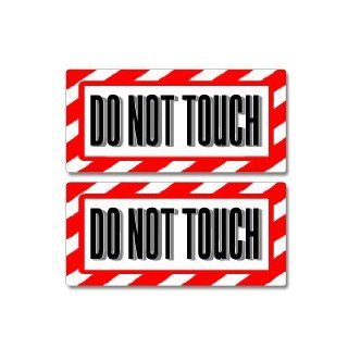 Do Not Touch Sign   Alert Warning   Set of 2   Window Business Stickers Automotive
