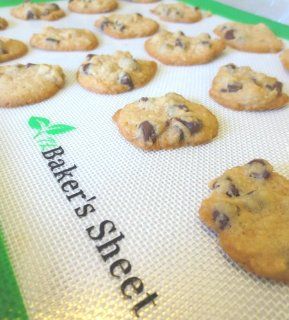 Silicone Baking Mat   Non stick Bakeware with Fiberglass Core   Best Professional Cookie Sheet Liner   Fits Half Size Sheet Pan Perfectly   No Grease Needed   Makes Baking Anything Easier   Saves You Time and Money Kitchen & Dining