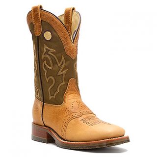 Double H Boots 11 Inch Domestic Square Toe ICE™ Collared Roper  Men's   Tan/Olive Canvas Upper