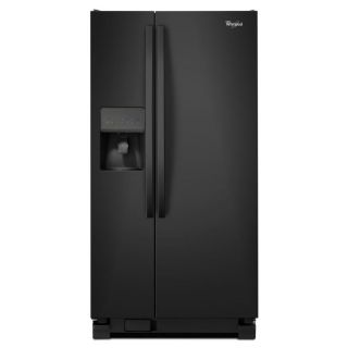 Whirlpool 22 cu ft Side by Side Refrigerator with Single Ice Maker (Black) ENERGY STAR
