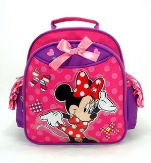 Walt Disney Minnie Mouse Minnie Pattern Toddler Backpack and Mickey Bifold Wallet Set, Backpack Size Approximately 16" Toys & Games