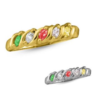 10K Gold Family Marquise Birthstone Ring (2 6 Stones)   Zales