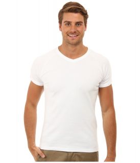 Mavi Jeans V Neck Tee Mens Short Sleeve Pullover (White)
