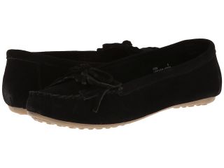 Minnetonka Kathleen Kilty Moc Womens Moccasin Shoes (Black)