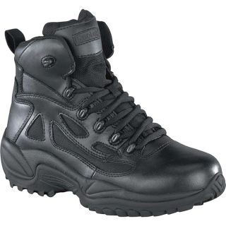 Reebok Rapid Response 6 Inch Zip Work Boot   Black, Size 10, Model 8678