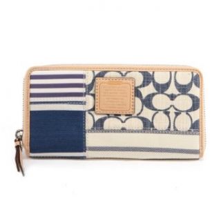 Coach Daisy Patchwork Accordian Zip Around Wallet 49395 Clothing