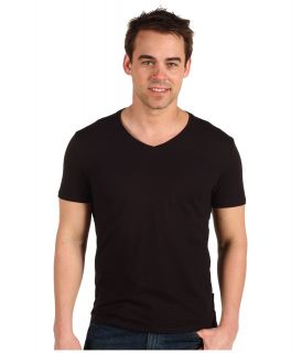 Calvin Klein S/S V Neck T Shirt Mens Clothing (Black)