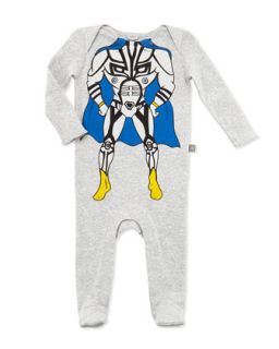Rufus Superhero Sleep Suit, Gray, 3 24 Months   Stella McCartney