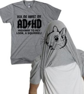 Ask Me About My ADHD T Shirt Funny Flip Shirts at  Mens Clothing store