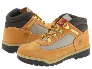 Timberland Kids Field Boot Leather Fabric Core Boys Shoes (Tan)