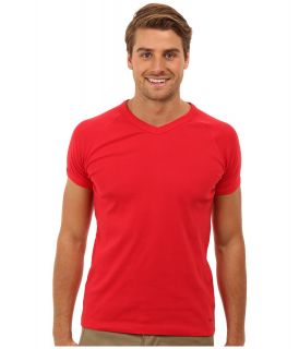 Mavi Jeans V Neck Tee Mens Short Sleeve Pullover (Red)