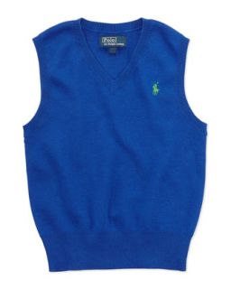 V Neck Sweater Vest, Blue, 2T 3T   Ralph Lauren Childrenswear