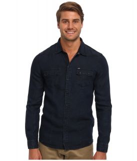 Mavi Jeans Double Pockets Denim Shirt Mens Long Sleeve Button Up (Blue)