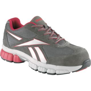 Reebok Composite Toe EH Cross Trainer Work Shoe   Gray/Red, Size 10 1/2 Wide,