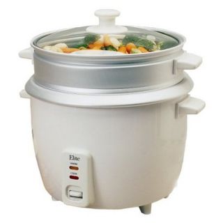 Elite Gourmet 3 Cup Rice Cooker with Steam Tray   ERC003ST