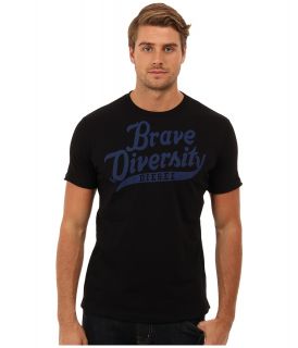 Diesel T Brave Diversity R T Shirt Mens Short Sleeve Pullover (Black)